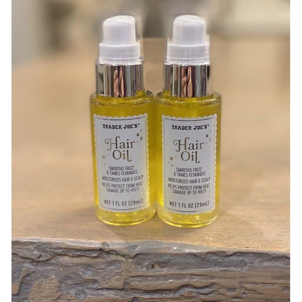 Trader Joe's Hair Oil 1 oz each Set of 2 Smooths. Protects. Moisturizes.